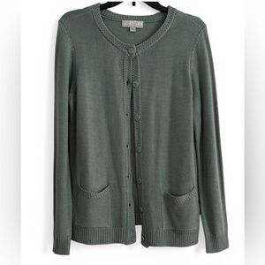 Carolyn Taylor Sage Green Cardigan Sweater